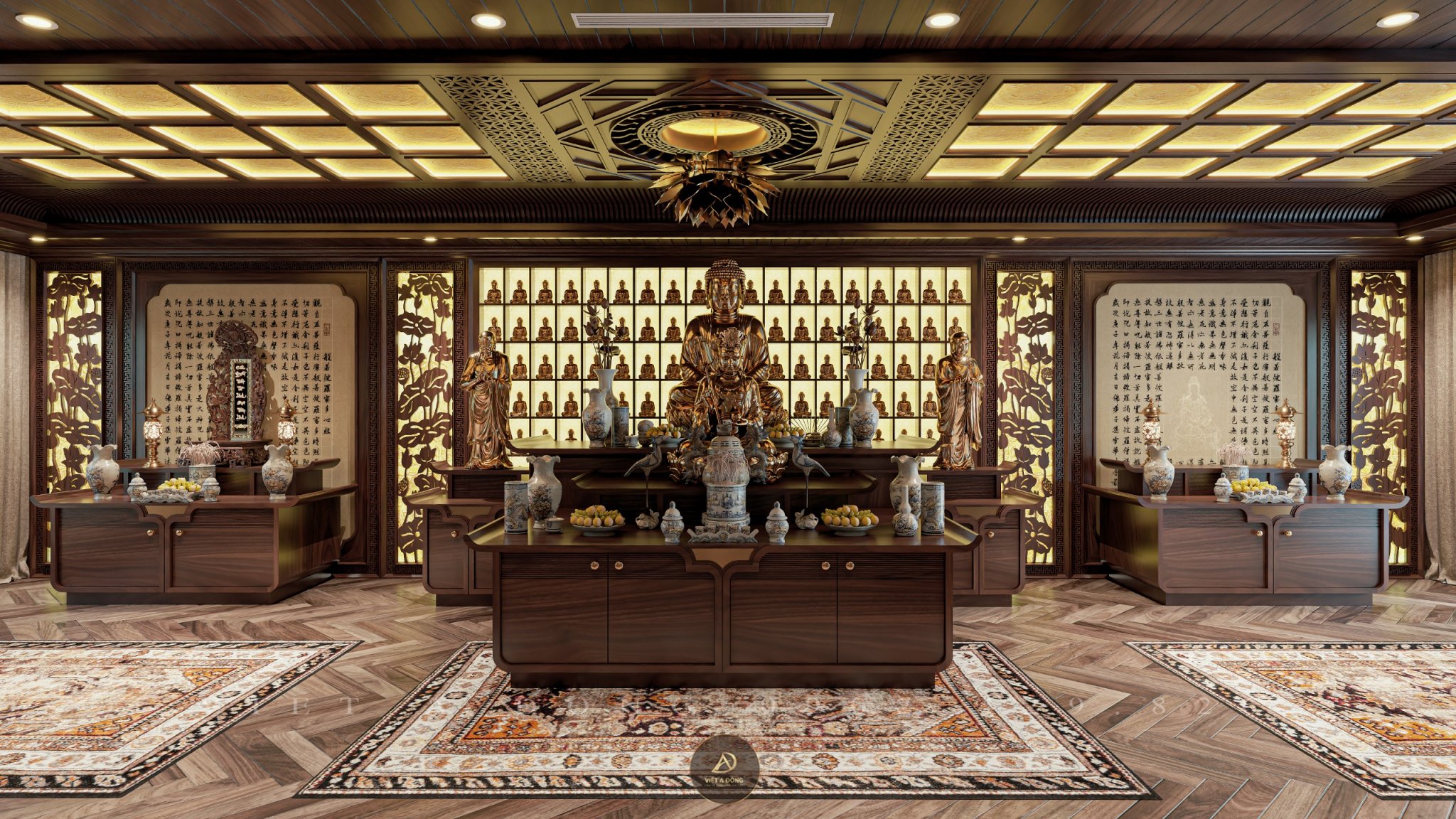 Thiết kế không gian thờ hợp phong thủy